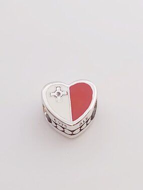 Pandora Malta Flag Heart Charm
